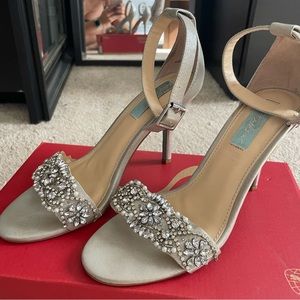 Betsey Johnson Bridal Shoes Jeweled Champagne